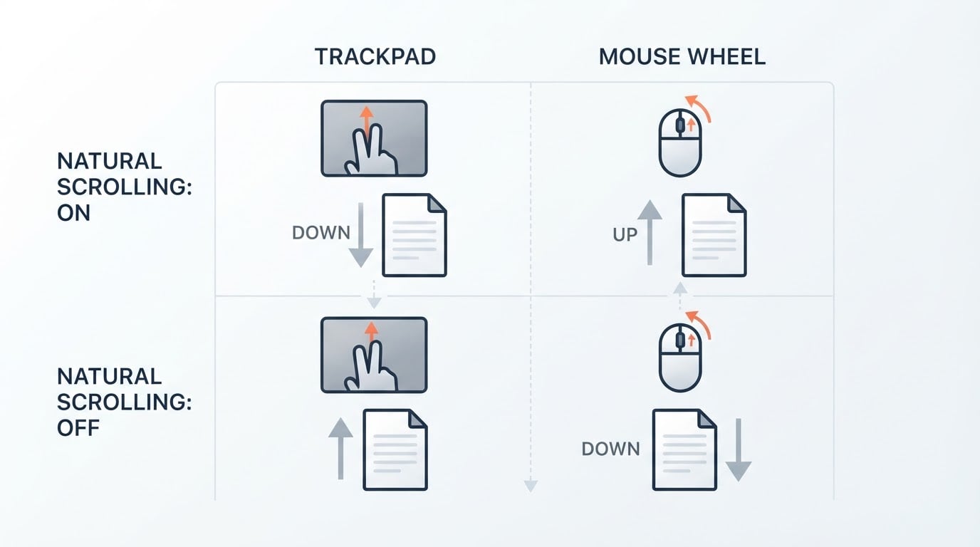 Scroll Reverser on Mac: Separate Trackpad and Mouse Scroll Directions