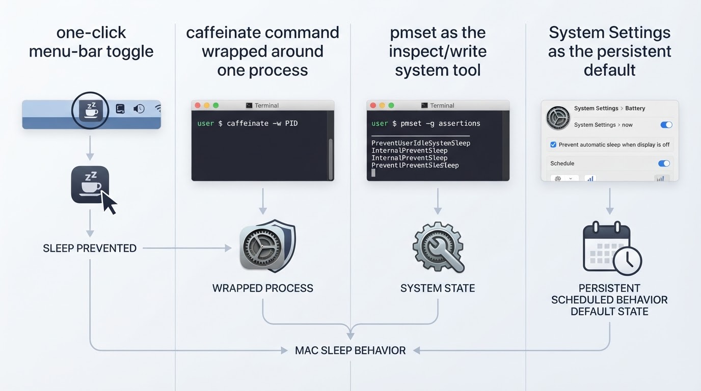 Workflow diagram for caffeine macos.