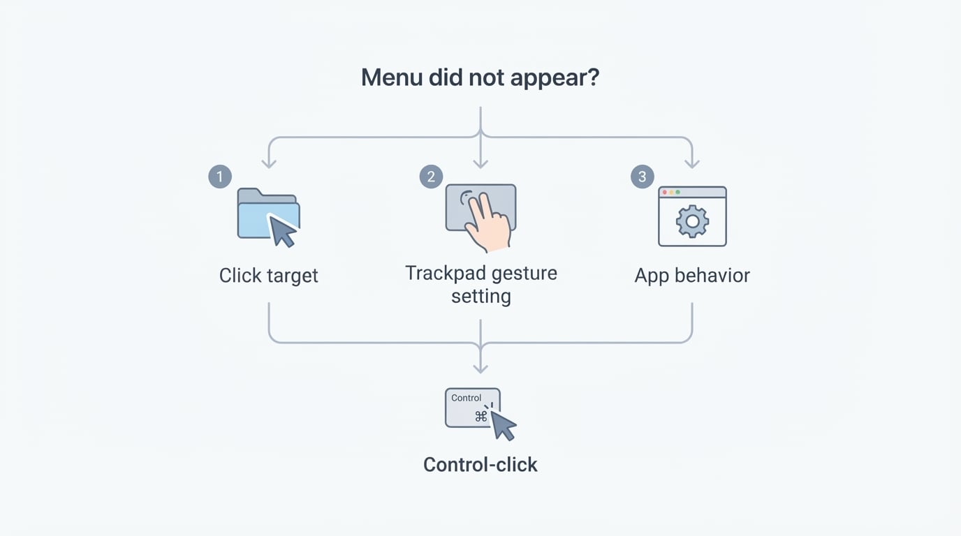Workflow diagram for how do i right click on a mac.