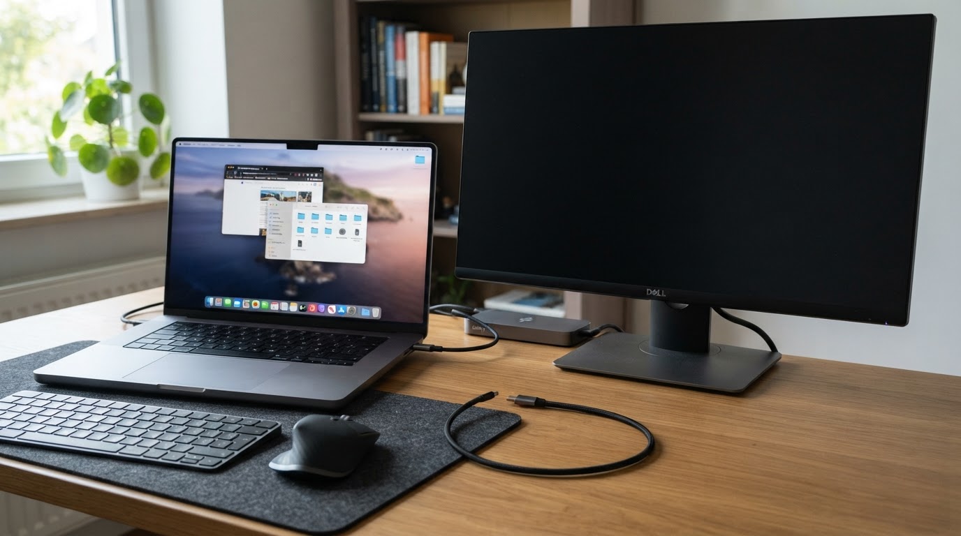 Editorial illustration for better display mac.