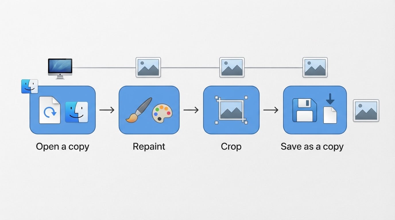Workflow diagram for macos paintbrush.