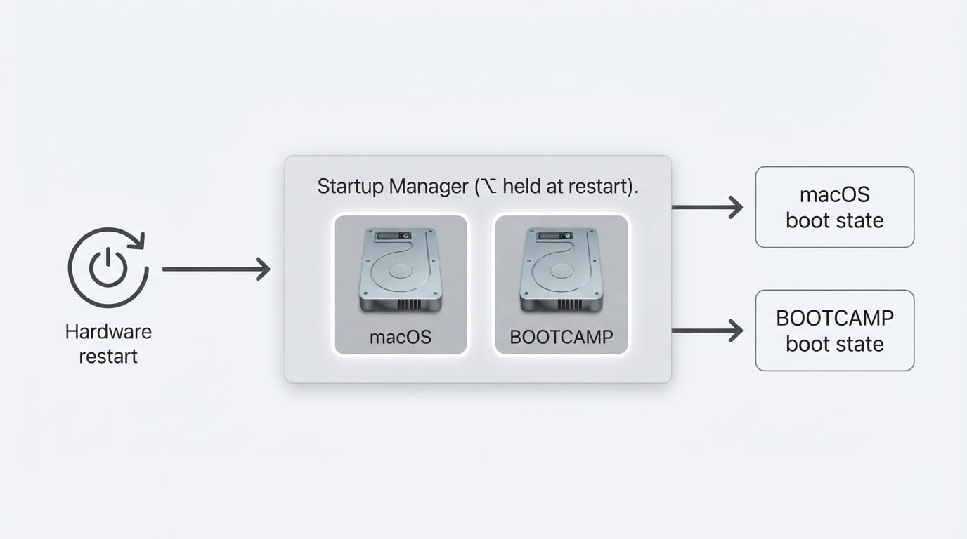 Workflow diagram for bootcamp mac.