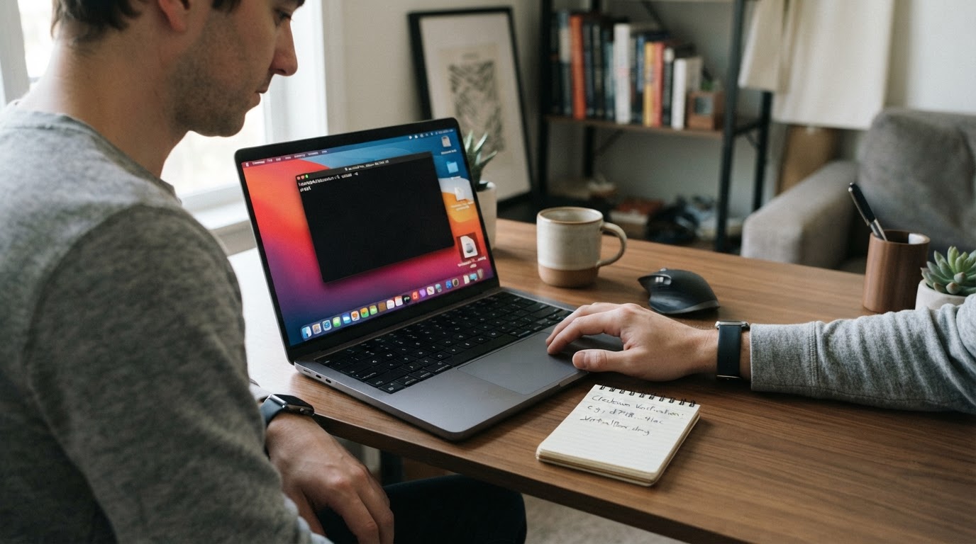 Editorial illustration for macbook virtualbox.